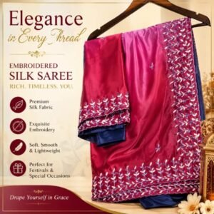 Embroidered Silk Saree