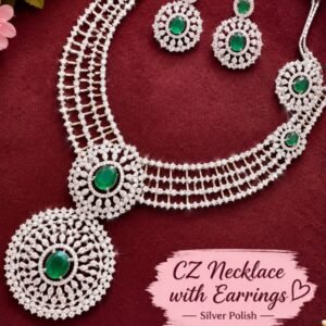 Cz Necklace With Earrings