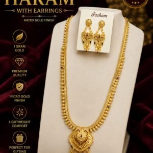 1 Gram Gold Haram with Ear rings