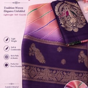 Lehariya Raw Mango Saree